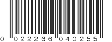 UPC 022266040255