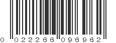 UPC 022266096962