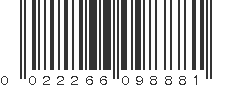 UPC 022266098881