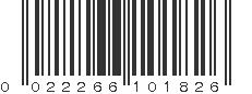 UPC 022266101826