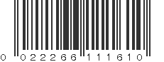 UPC 022266111610