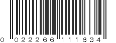 UPC 022266111634