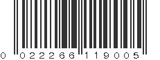 UPC 022266119005