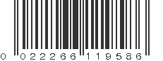 UPC 022266119586