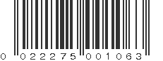 UPC 022275001063