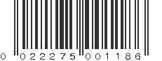 UPC 022275001186