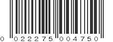 UPC 022275004750