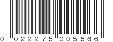 UPC 022275005566