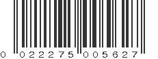 UPC 022275005627