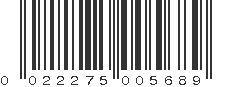 UPC 022275005689