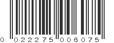 UPC 022275006075