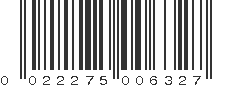 UPC 022275006327