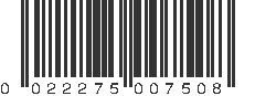 UPC 022275007508