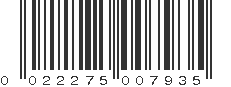 UPC 022275007935