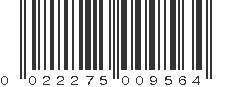 UPC 022275009564