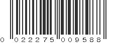 UPC 022275009588