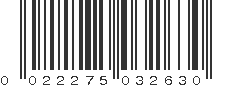 UPC 022275032630