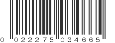 UPC 022275034665