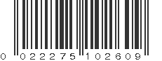 UPC 022275102609