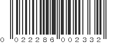 UPC 022286002332