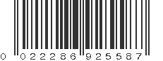 UPC 022286925587