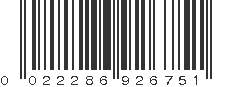 UPC 022286926751
