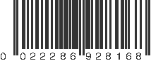 UPC 022286928168