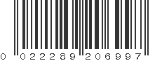 UPC 022289206997