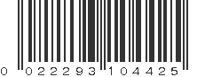 UPC 022293104425