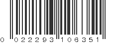 UPC 022293106351