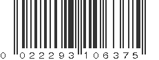 UPC 022293106375