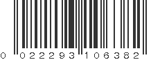 UPC 022293106382