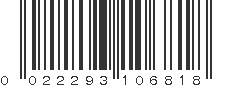 UPC 022293106818