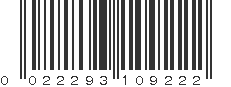 UPC 022293109222