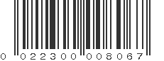 UPC 022300008067