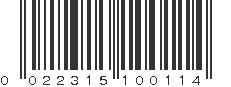 UPC 022315100114