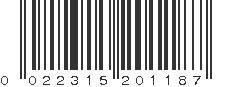 UPC 022315201187