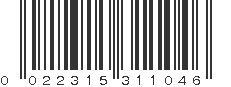 UPC 022315311046