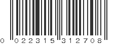 UPC 022315312708