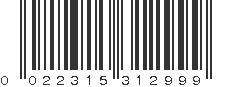 UPC 022315312999