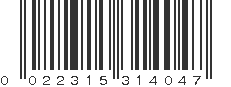 UPC 022315314047