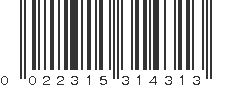 UPC 022315314313