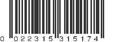 UPC 022315315174