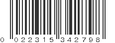 UPC 022315342798