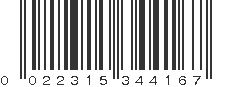 UPC 022315344167