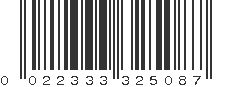 UPC 022333325087