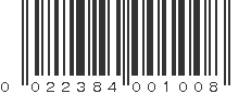 UPC 022384001008