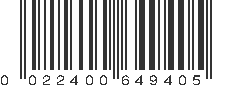 UPC 022400649405