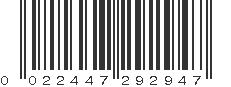 UPC 022447292947