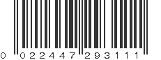 UPC 022447293111